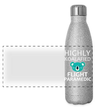 Ambulancier de vol Koalafied Air Rescue - Gourde isotherme panoramique pailletée 500 ml - paillettes argentées - Devant