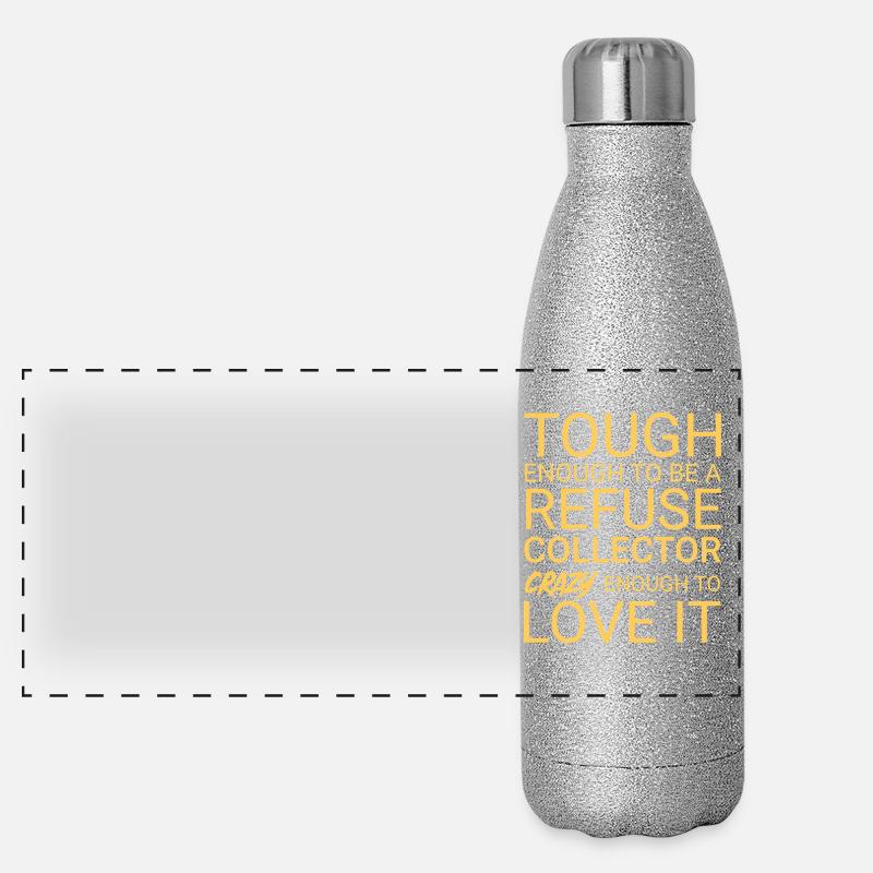 Refuse collector Crazy Panorama Glitzer Isolierflasche 500 ml