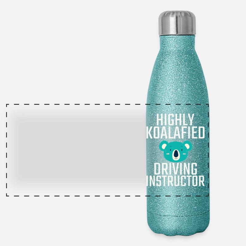 Instructeur de conduite Koalafied Drive Tutor Gourde isotherme panoramique pailletée 500 ml