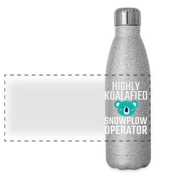 Conducteur de chasse-neige Koalafied Conducteur de chasse-neige - Gourde isotherme panoramique pailletée 500 ml - paillettes argentées - Devant