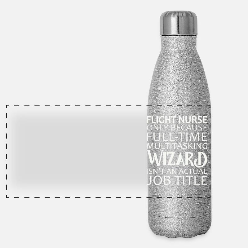 Infirmière de vol Wizard Air Rescue Gourde isotherme panoramique pailletée 500 ml