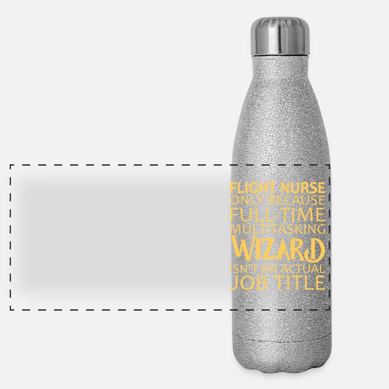 Flight Nurse Wizard Luftrettung Panorama Glitzer Isolierflasche 500 ml