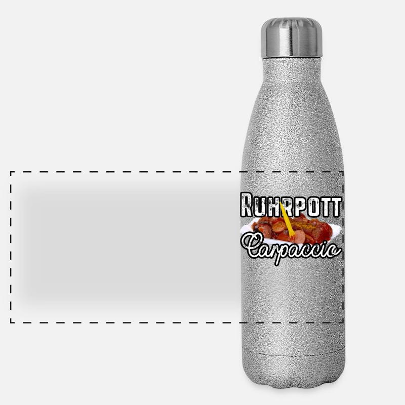 Currywurst Ruhrpott Carpaccio Bratwurst Geschenk Panorama Glitzer Isolierflasche 500 ml