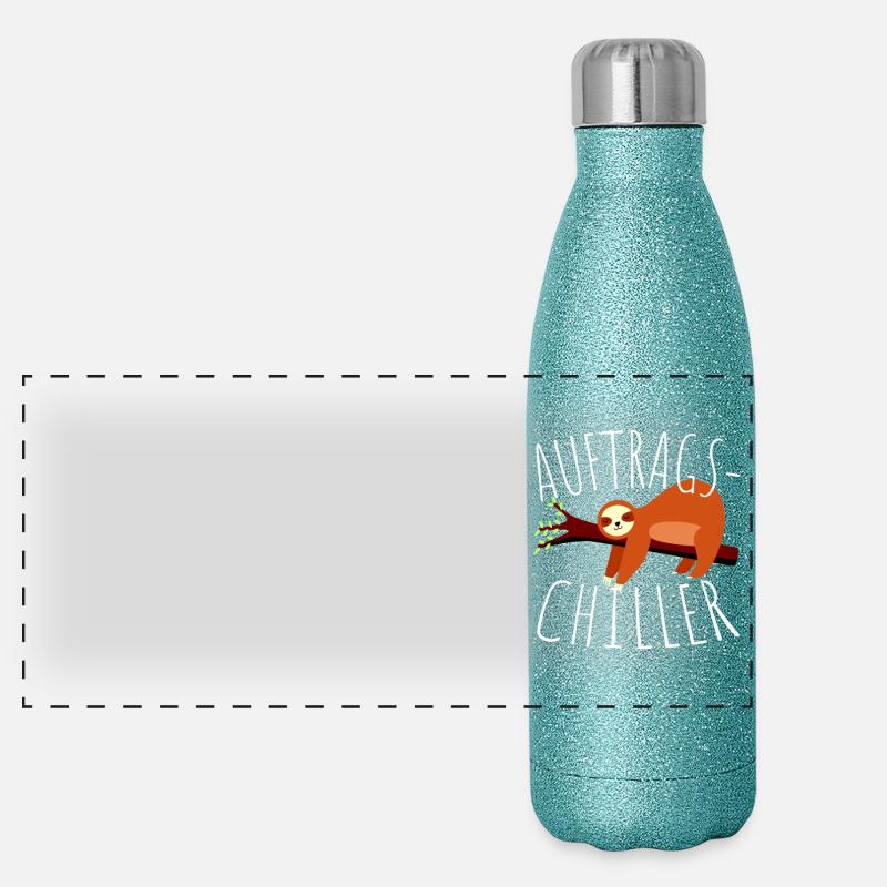 Commande paresseux cadeau commande Chiller Gourde isotherme panoramique pailletée 500 ml