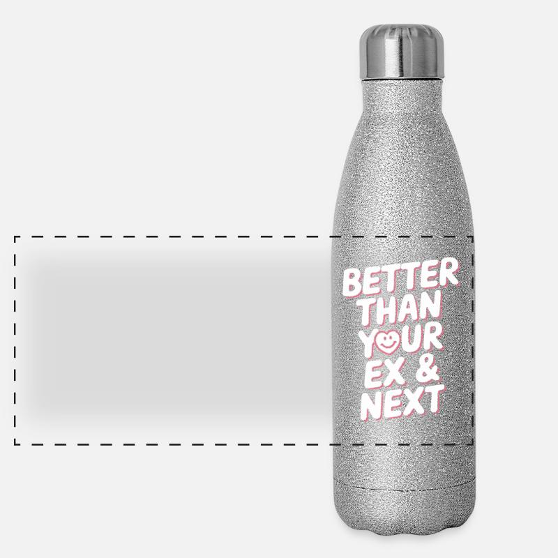 Better Than Your Ex & Next Breakup Single Party Panoramic Glitter Thermal Bottle 500 ml