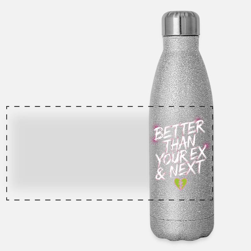 Better Than Your Ex & Next Breakup Single Party Panoramic Glitter Thermal Bottle 500 ml