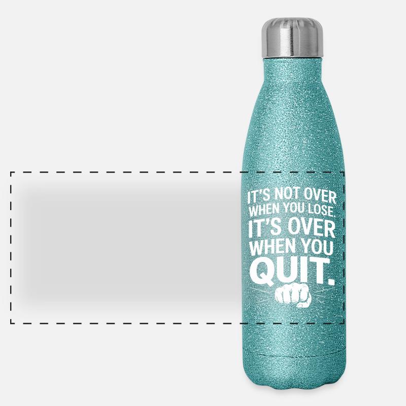 It's Not Over When You Lose Perseverance Motivation Panoramic Glitter Thermal Bottle 500 ml