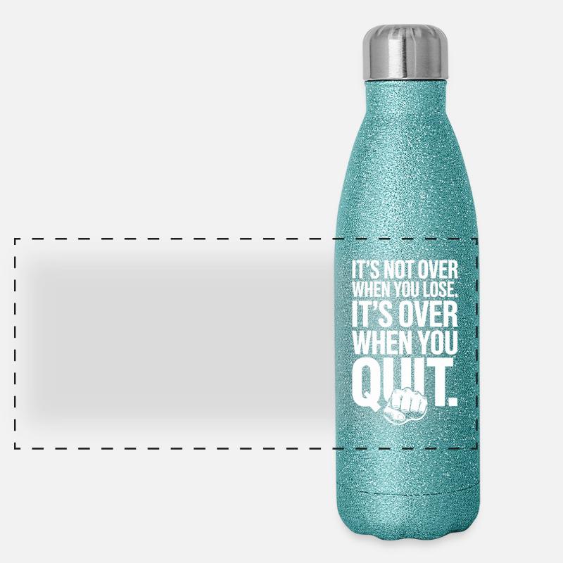 It's Not Over When You Lose Perseverance Motivation Panoramic Glitter Thermal Bottle 500 ml