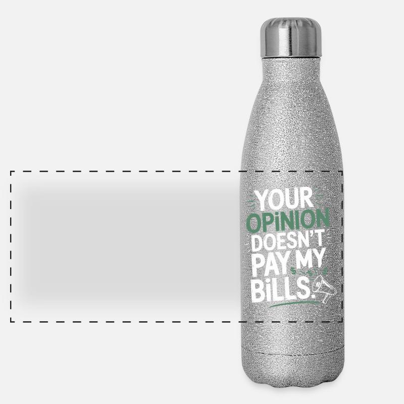 Entrepreneur Opinion Doesn't Pay My Bills Freelancer Panoramic Glitter Thermal Bottle 500 ml
