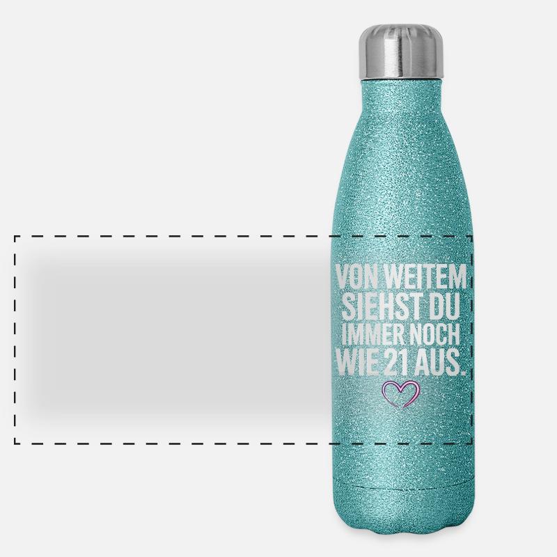 From afar you look like 21 from birthday party Panoramic Glitter Thermal Bottle 500 ml