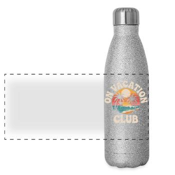 Vacation Club Festival d’été Vacances à la plage - Gourde isotherme panoramique pailletée 500 ml - paillettes argentées - Devant