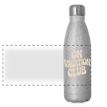 Vacation Club Festival d’été Vacances à la plage - Gourde isotherme panoramique pailletée 500 ml - paillettes argentées - Devant