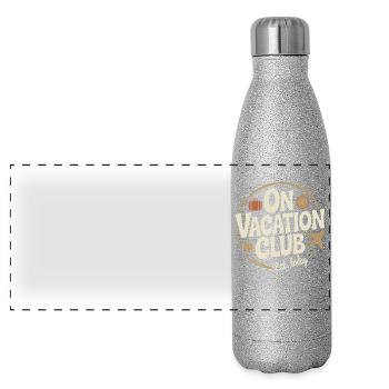 Vacation Club Festival d’été Vacances à la plage - Gourde isotherme panoramique pailletée 500 ml - paillettes argentées - Devant
