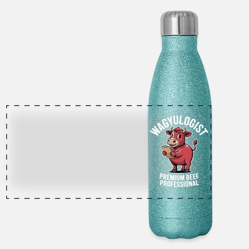 Wagyulogist Wagyu Beef Grill Master Japan Steak Panoramic Glitter Thermal Bottle 500 ml