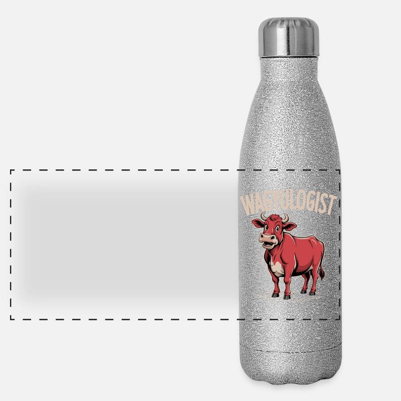 Wagyulogist Wagyu Beef Grill Master Japan Steak Panoramic Glitter Thermal Bottle 500 ml