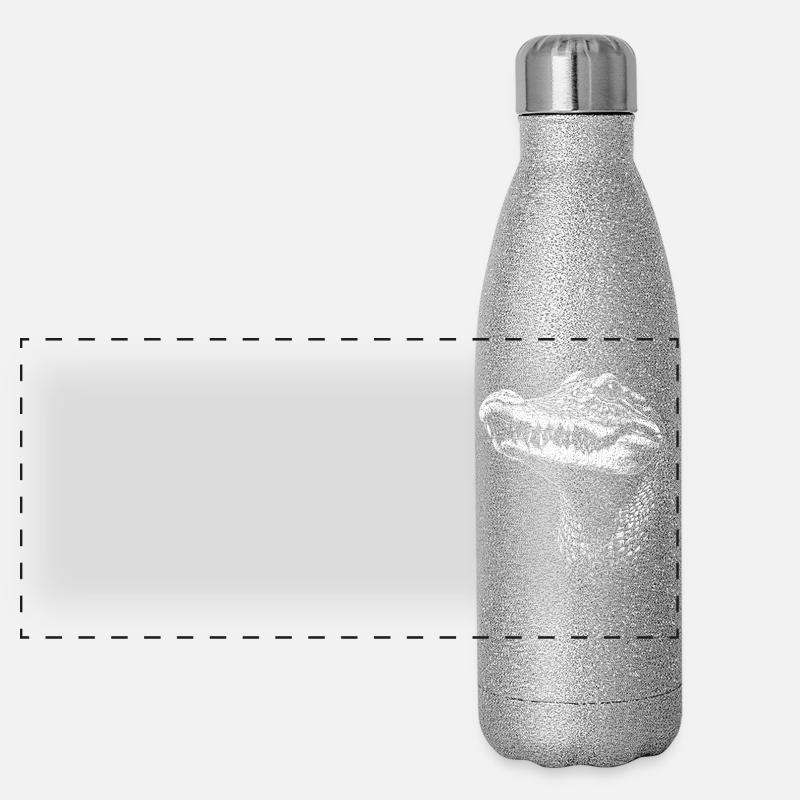 Crocodile Alligator Reptile Crocodile Love Crocodiles Gourde isotherme panoramique pailletée 500 ml