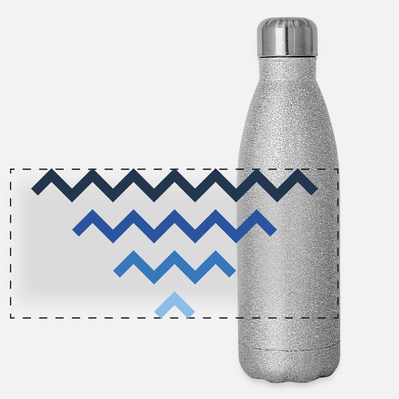 Vagues Gourde isotherme panoramique pailletée 500 ml