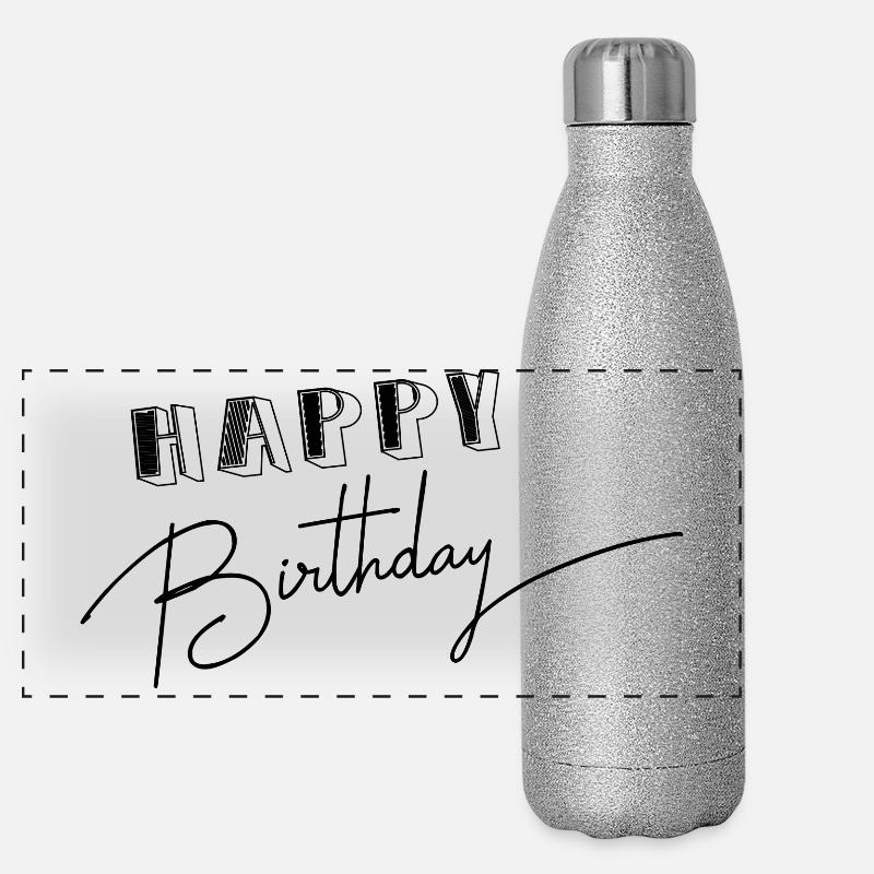 HAPPY BIRTHDAY Gourde isotherme panoramique pailletée 500 ml