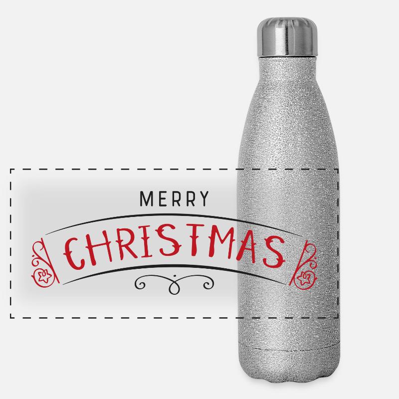 Weihnachten Panorama Glitzer Isolierflasche 500 ml