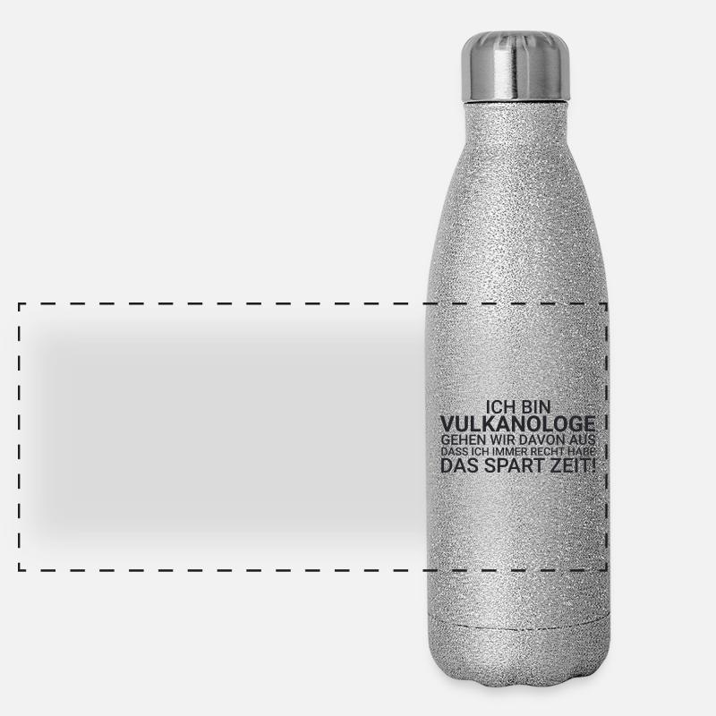Volcanologist Save time Volcanology Panoramic Glitter Thermal Bottle 500 ml