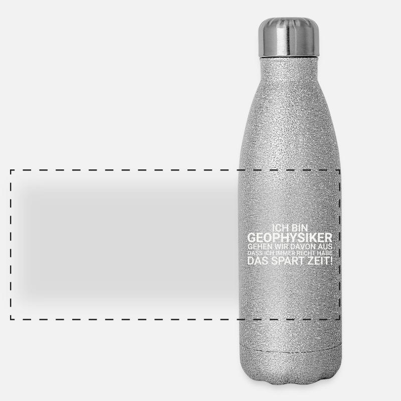Geophysiker Zeit Sparen Geophysik Panorama Glitzer Isolierflasche 500 ml