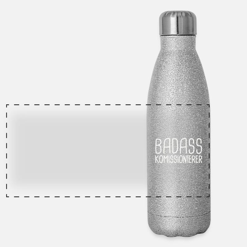 Commissaire Badass Gourde isotherme panoramique pailletée 500 ml