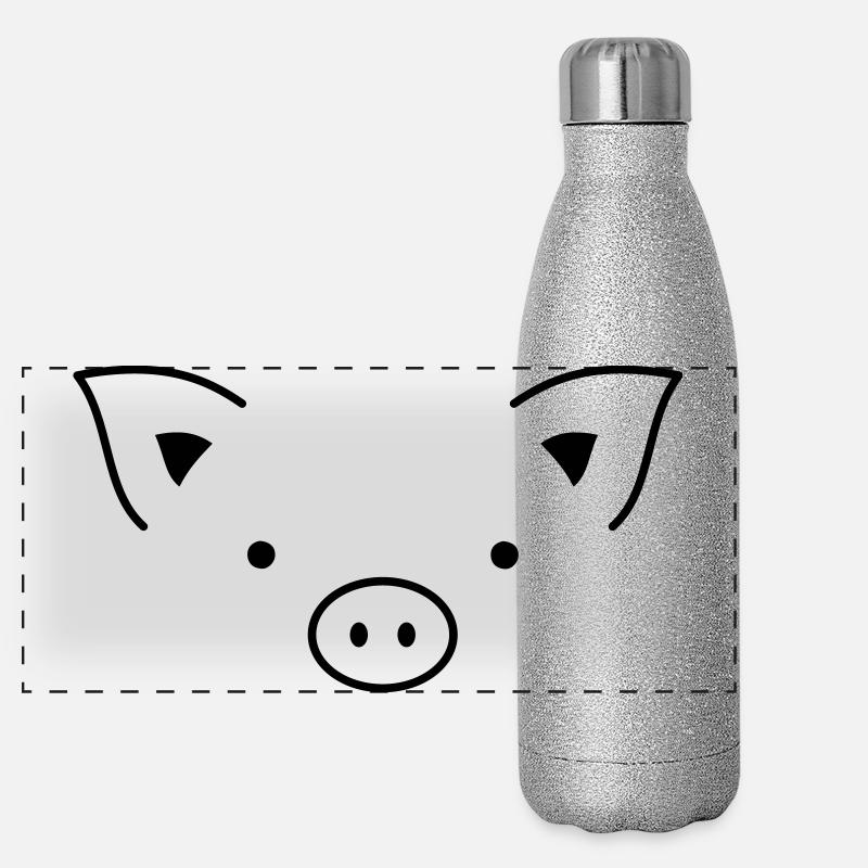 Porcs truies Gourde isotherme panoramique pailletée 500 ml