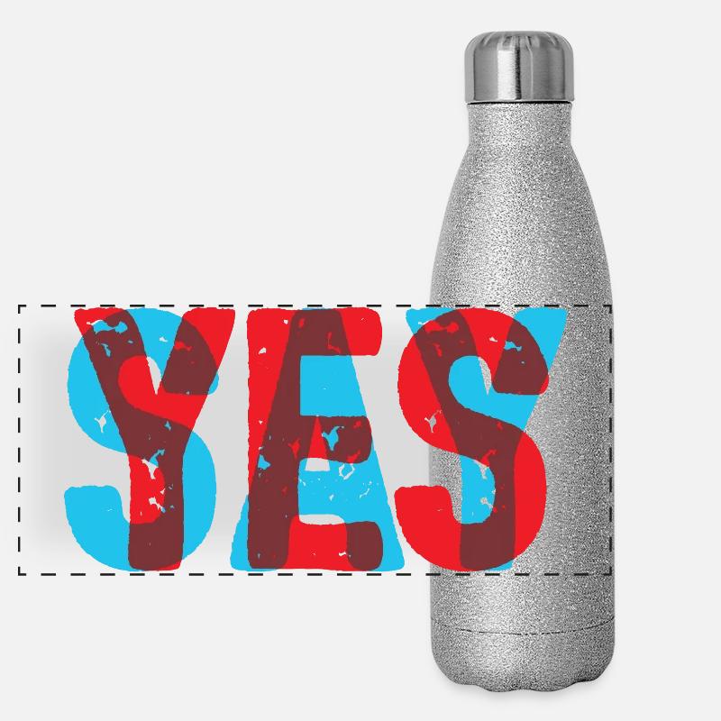Say Yes! Gourde isotherme panoramique pailletée 500 ml