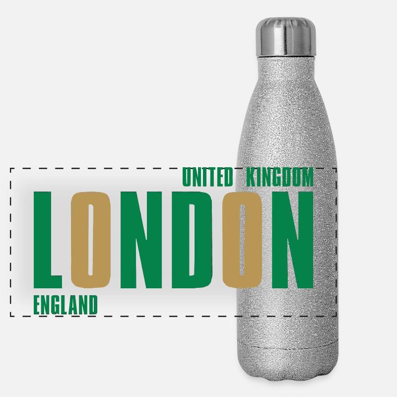 Londres – Angleterre Lyric Design Gourde isotherme panoramique pailletée 500 ml