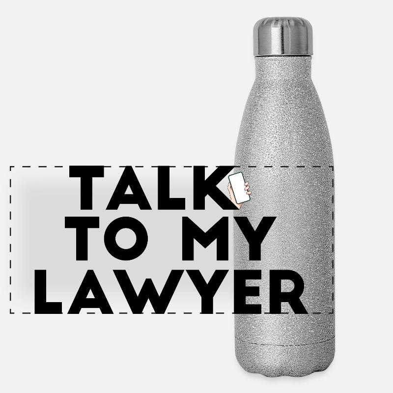 Parlez à mon avocat Gourde isotherme panoramique pailletée 500 ml