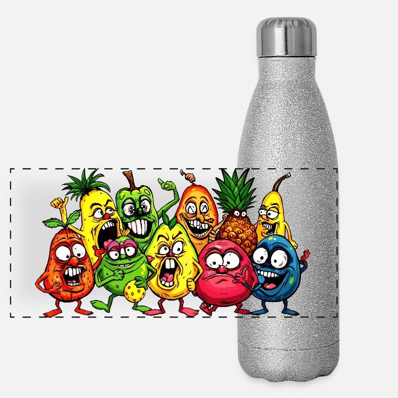 Fruits fous Gourde isotherme panoramique pailletée 500 ml