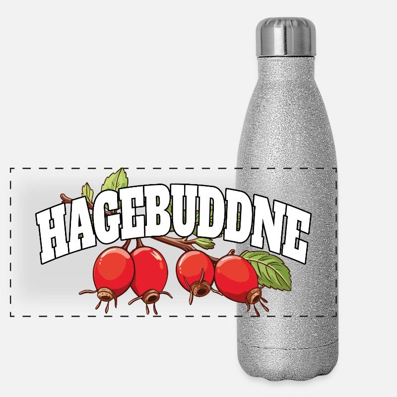 Hagebuddne - Diction de jeu de mots sur le mème Gourde isotherme panoramique pailletée 500 ml
