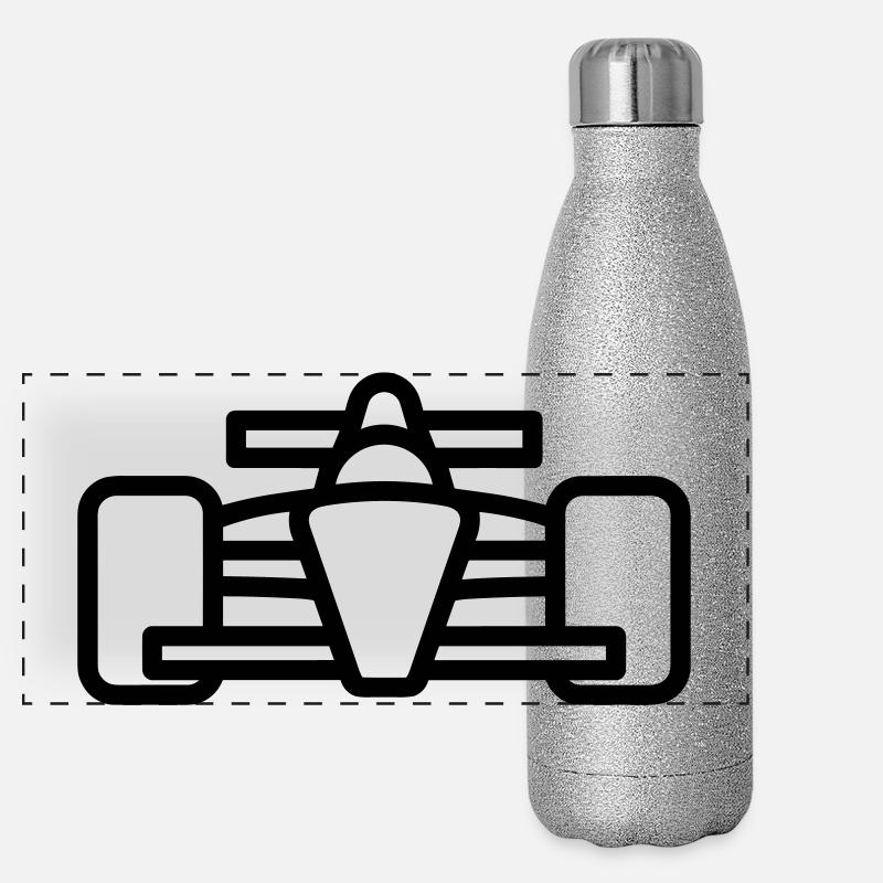 voiture de course Gourde isotherme panoramique pailletée 500 ml