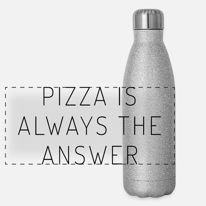 Réponse à la pizza Gourde isotherme panoramique pailletée 500 ml