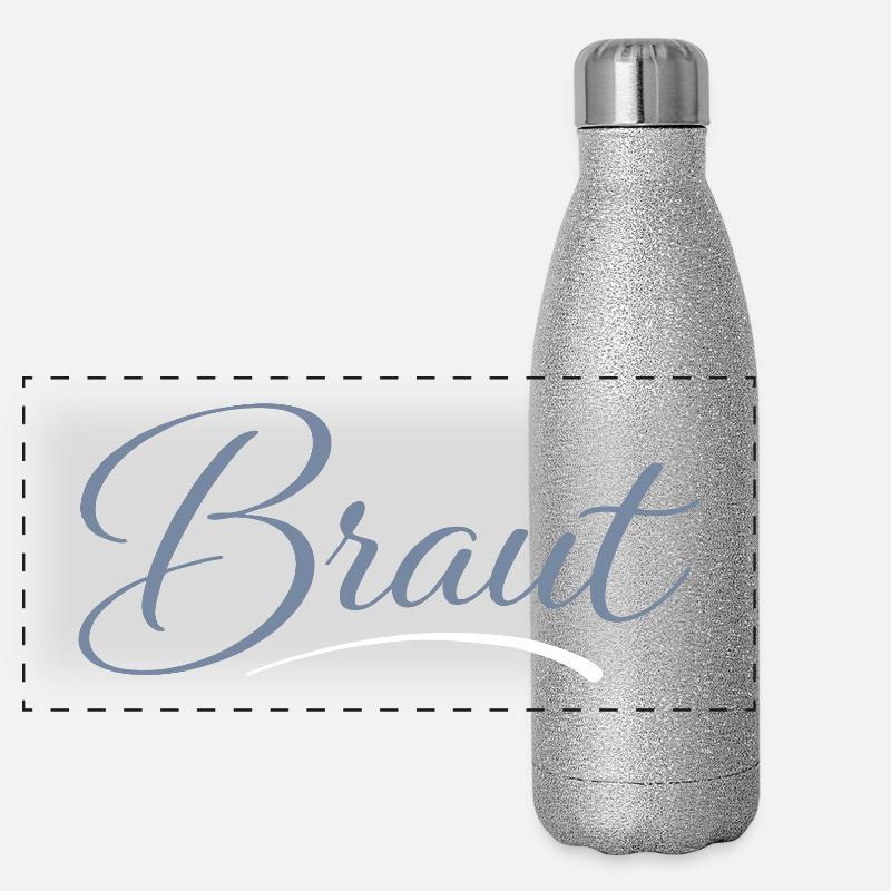 Braut Panorama Glitzer Isolierflasche 500 ml