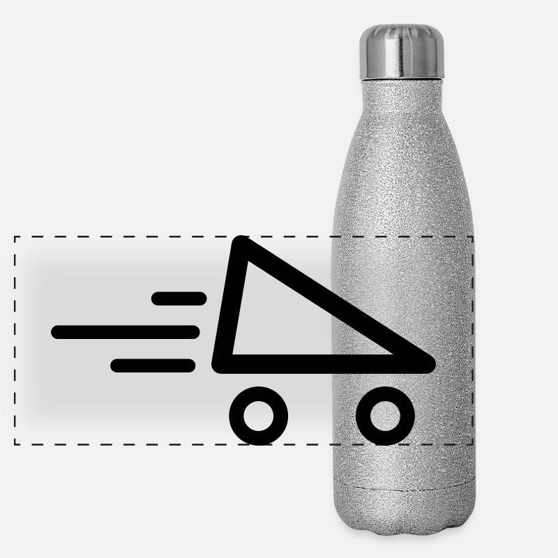 Eisschnelllauf Rollschuh Panorama Glitzer Isolierflasche 500 ml
