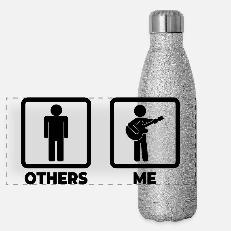 Figurines de guitariste Gourde isotherme panoramique pailletée 500 ml