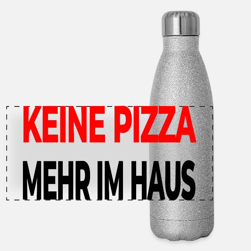 Pizza Panorama Glitzer Isolierflasche 500 ml