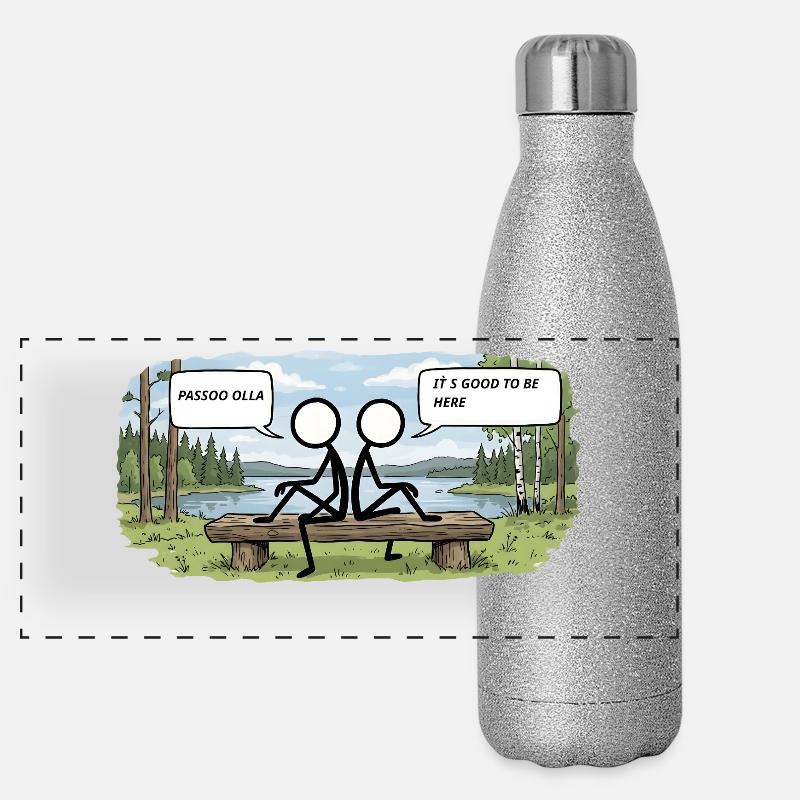 Savo Guys Duo 7 Lakescape bench discussion Panoramic Glitter Thermal Bottle 500 ml