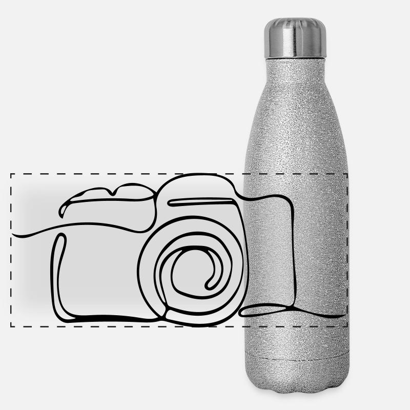 Kamera Panorama Glitzer Isolierflasche 500 ml