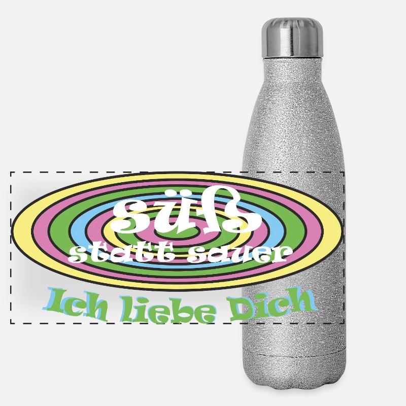 la réconciliation douce plutôt que aigre de la Saint-Valentin Gourde isotherme panoramique pailletée 500 ml
