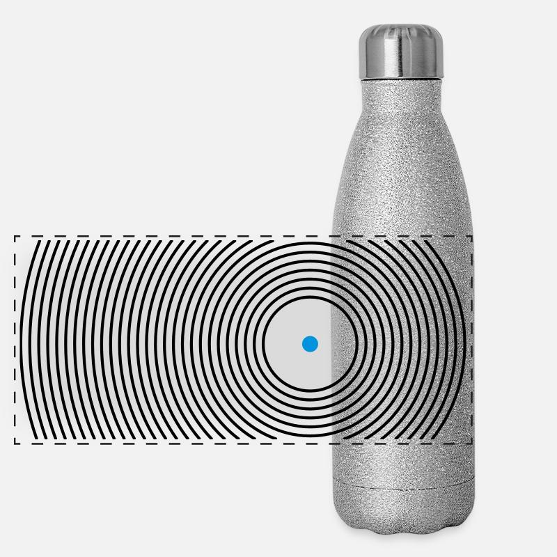 schallplatte Panorama Glitzer Isolierflasche 500 ml