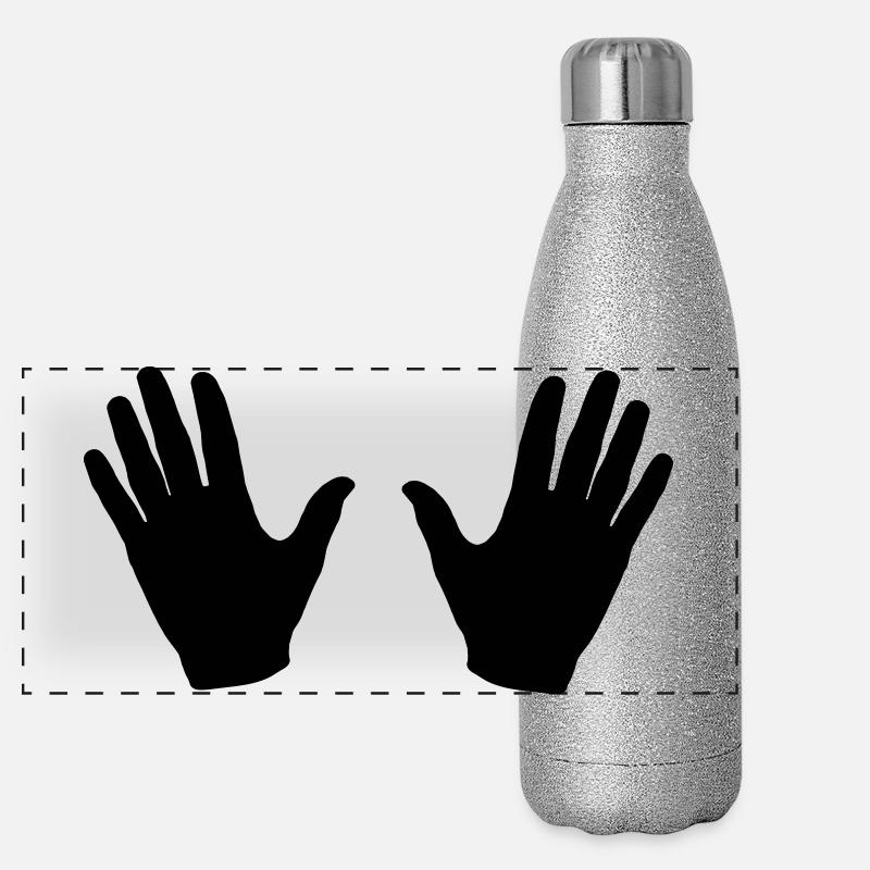 Hände Panorama Glitzer Isolierflasche 500 ml