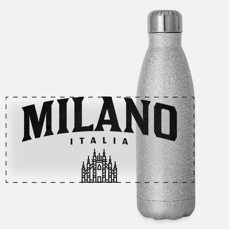 Milano Gothic Skyline Italien Panorama Glitzer Isolierflasche 500 ml