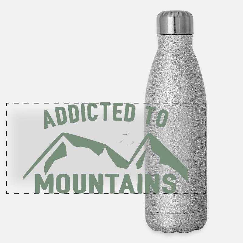 Addicted to Mountains Panoramic Glitter Thermal Bottle 500 ml