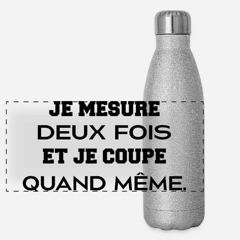 Je mesure deux fois et je coupe quand même Gourde isotherme panoramique pailletée 500 ml