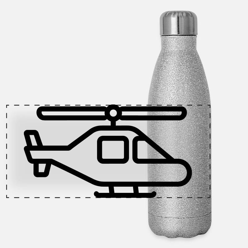 hélicoptère Gourde isotherme panoramique pailletée 500 ml