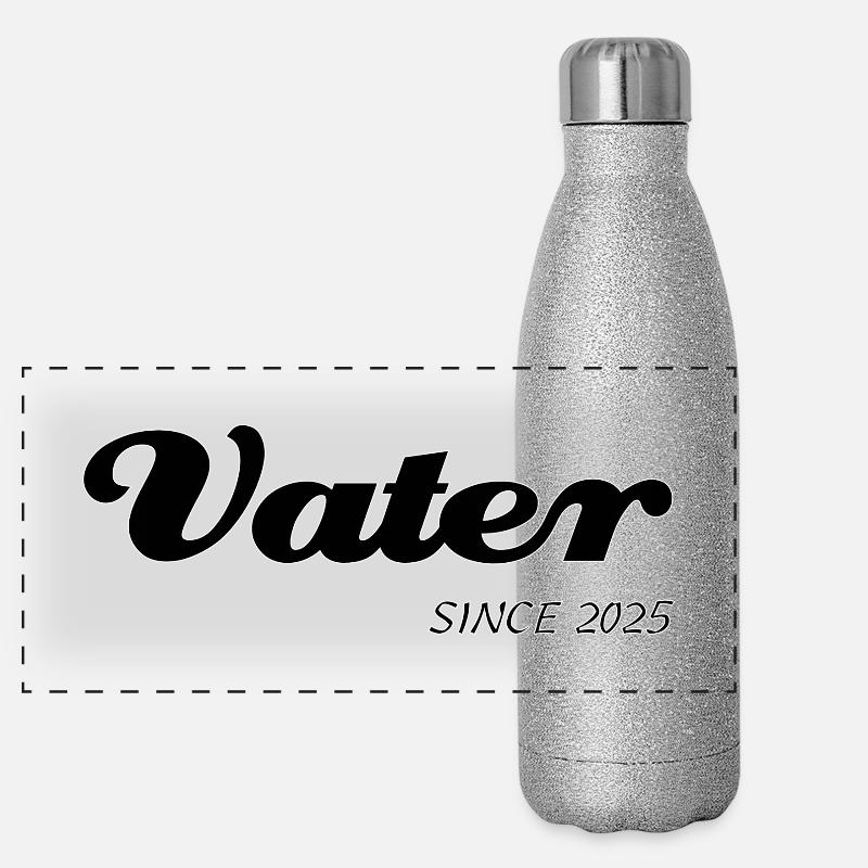 Father since 2025 Panoramic Glitter Thermal Bottle 500 ml