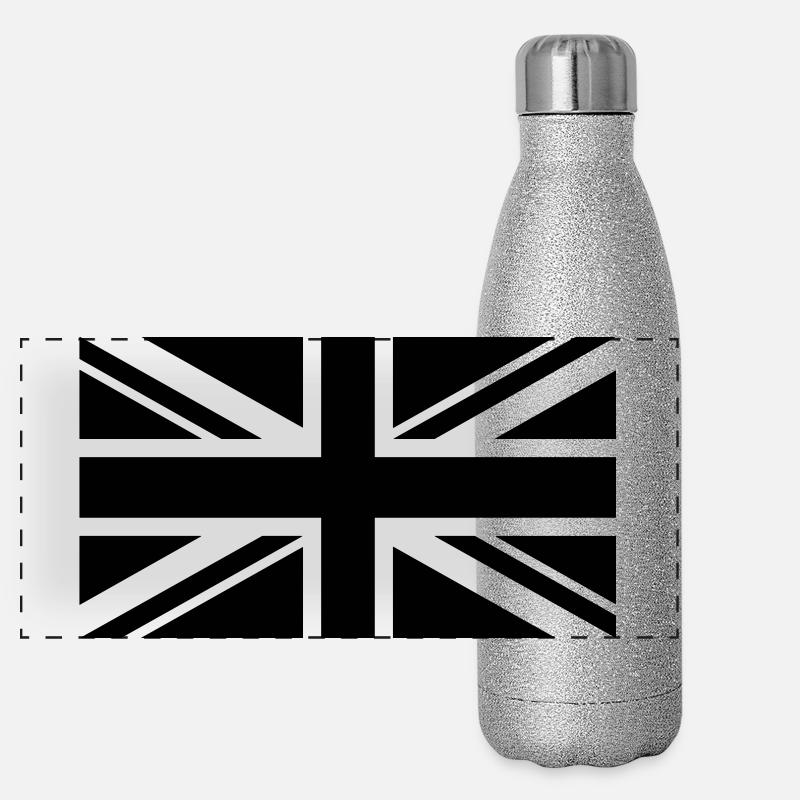 England flag plain Panoramic Glitter Thermal Bottle 500 ml