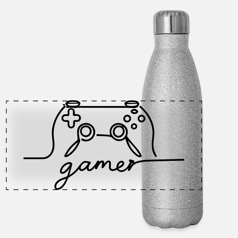 Manette Linéaire - Gamer Gourde isotherme panoramique pailletée 500 ml